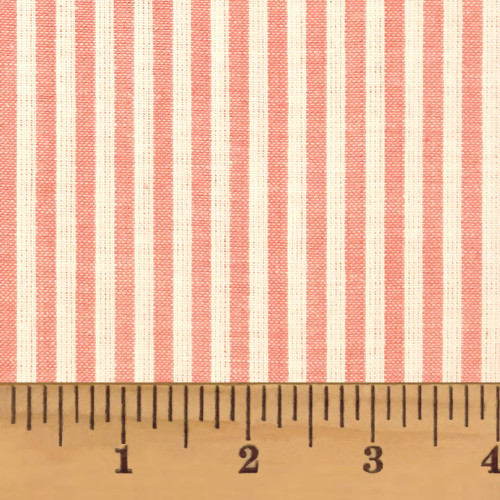 Petal Pink Candy Stripe Homespun Cotton Fabric
