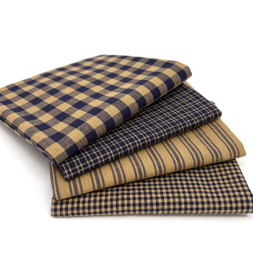Heritage Navy Blue Assorted Plaid Gingham Fabric Bundle - Set of 4 Fat Quarters Heritage Navy Blue Assorted Plaid Gingham Fabric Bundle - Set of 4 Fat Quarters