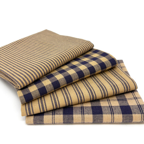 Heritage Navy Blue Assorted Plaid Gingham Fabric Bundle - Set of 4 Fat Quarters Heritage Navy Blue Assorted Plaid Gingham Fabric Bundle - Set of 4 Fat Quarters