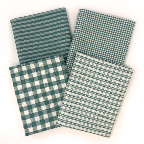 Mercy Blue Assorted Plaid Fabric Bundle - Set of 4 Fat Quarters Mercy Blue Assorted Plaid Fabric Bundle - Set of 4 Fat Quarters
