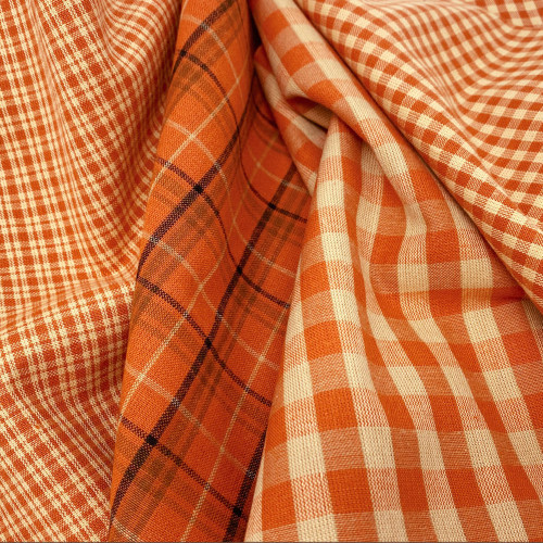 Pumpkin Gingham Homespun Fat Quarter Pumpkin Gingham Homespun Fat Quarter