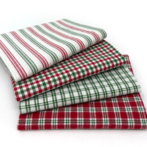 Merry & Bright Red Green Christmas Assorted Plaid Gingham Cotton Fabric Bundle - Set of 4 Fat Quarters Merry & Bright Red Green Christmas Assorted Plaid Gingham Cotton Fabric Bundle - Set of 4 Fat Quarters