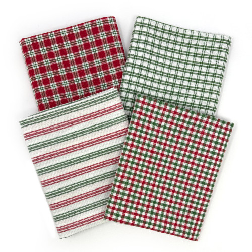 Merry & Bright Red Green Christmas Assorted Plaid Gingham Cotton Fabric Bundle - Set of 4 Fat Quarters Merry & Bright Red Green Christmas Assorted Plaid Gingham Cotton Fabric Bundle - Set of 4 Fat Quarters