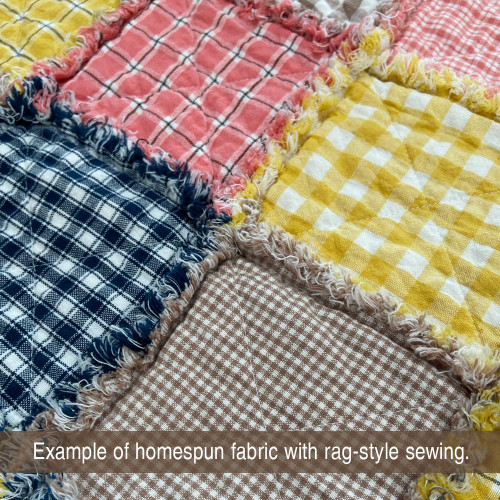 Nautical Blue 4 Homespun Plaid Cotton Fabric Nautical Blue 4 Homespun Plaid Cotton Fabric