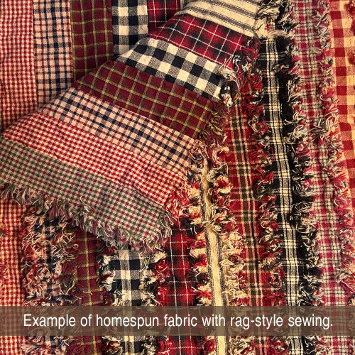 Farmhouse Red Homespun Fabric 2.5 X 44 inch Precut Roll (Jelly Roll) - 22 pc.