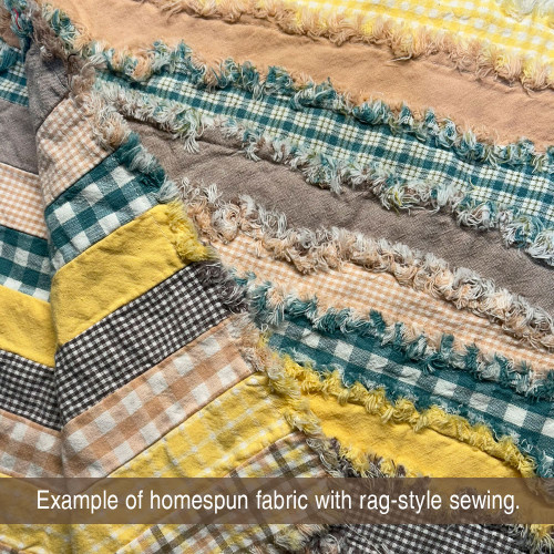 Soft Gingham Homespun Fabric 2.5 X 44 inch Precut Roll (Jelly Roll) - 22 pc.