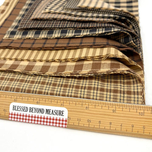 Brown & Black Homespun Fabric 44 Precut 10 inch Quilt Squares Cake Layers Brown & Black Homespun Fabric 44 Precut 10 inch Quilt Squares Cake Layers