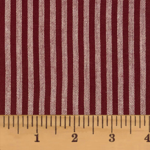 Liberty Red Stripe Homespun Cotton Fabric