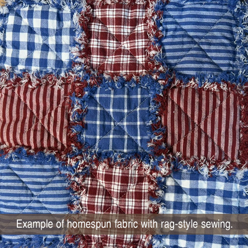 Liberty Red Stripe Homespun Cotton Fabric