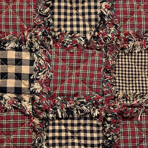 Cabin Red Plaid Homespun Cotton Fabric