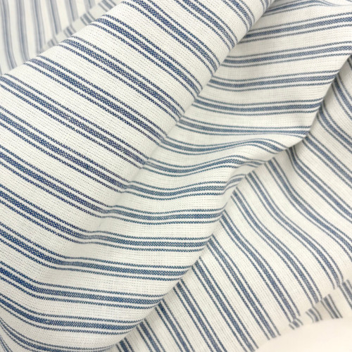 Mountain Blue Stripe Homespun Cotton Fabric