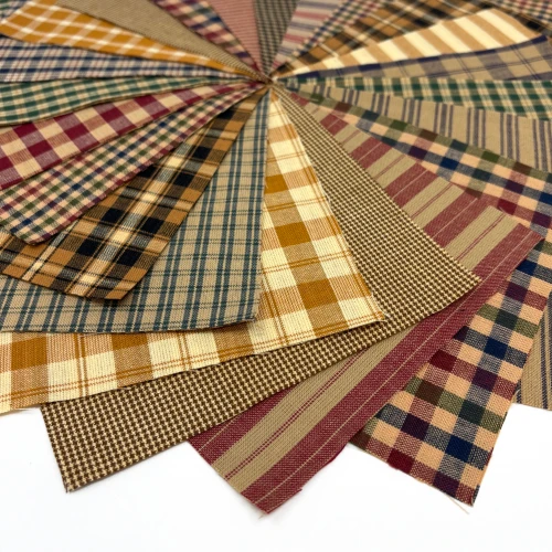 40 Primitive Homespun 5 inch Quilt Squares
