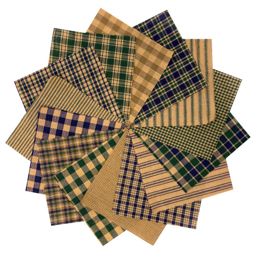 40 Cozy Homespun 6 inch Quilt Squares 40 Cozy Homespun 6 inch Quilt Squares