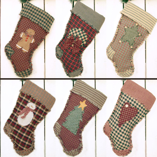 Ragged Christmas Stocking Pattern - Printed Ragged Christmas Stocking Pattern - Printed