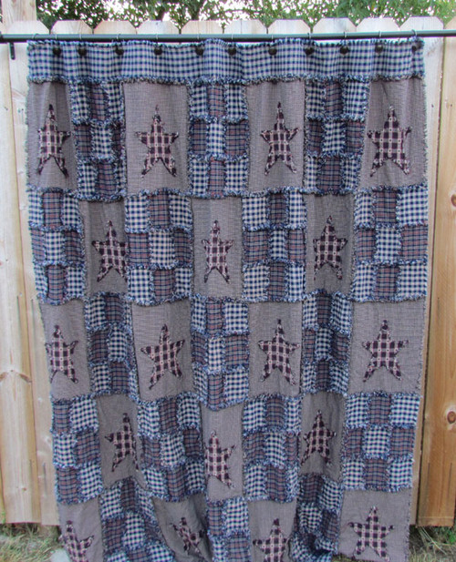 Americana Ragged Shower Curtain Pattern - DIGITAL Americana Ragged Shower Curtain Pattern - DIGITAL