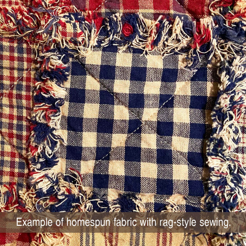 Heritage Navy Blue Mini Buffalo Homespun Cotton Fabric Heritage Navy Blue Mini Buffalo Homespun Cotton Fabric