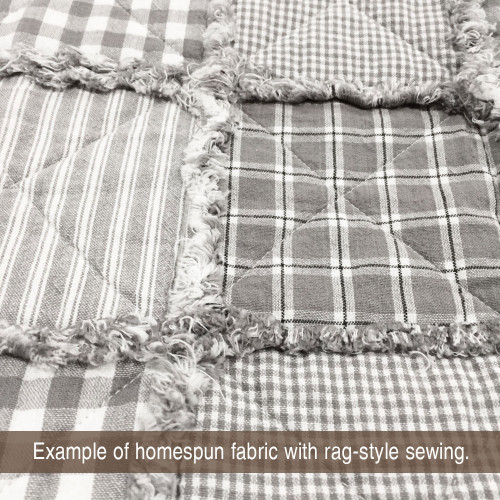 Magnolia Gray 6 Homespun Cotton Fabric Magnolia Gray 6 Homespun Cotton Fabric
