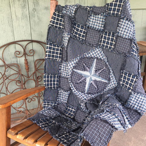 Medallion Rag Quilt Pattern - DIGITAL Medallion Rag Quilt Pattern - DIGITAL