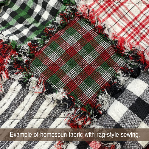 Large Gray Ticking Stripe Homespun Cotton Fabric Large Gray Ticking Stripe Homespun Cotton Fabric