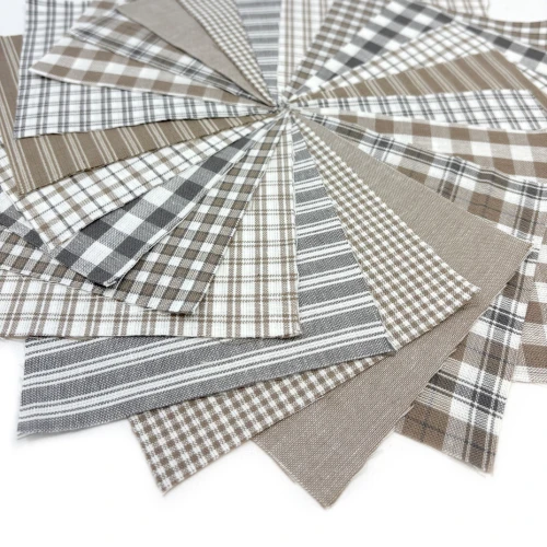 40  Lightwash Neutral Homespun 6 inch Quilt Squares