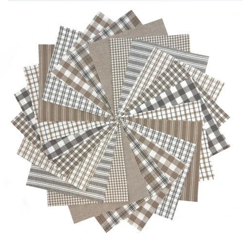 40  Lightwash Neutral Homespun 6 inch Quilt Squares