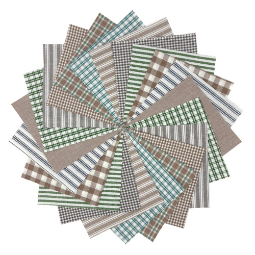 40  Lightwash Neutral Homespun 5 inch Quilt Squares