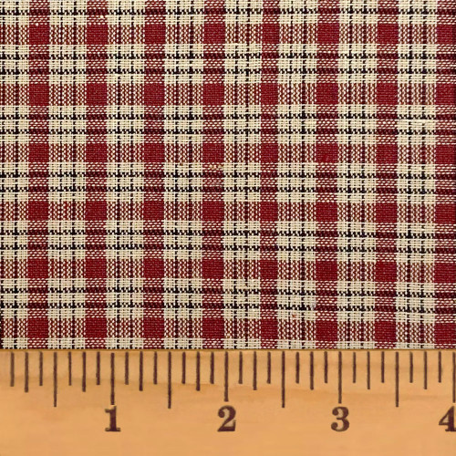 Vintage Christmas 6 Plaid Homespun Cotton Fabric - Jubilee Fabric