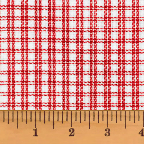 Perfect Red 3 Plaid Homespun Cotton Fat Quarter Jubilee Fabric