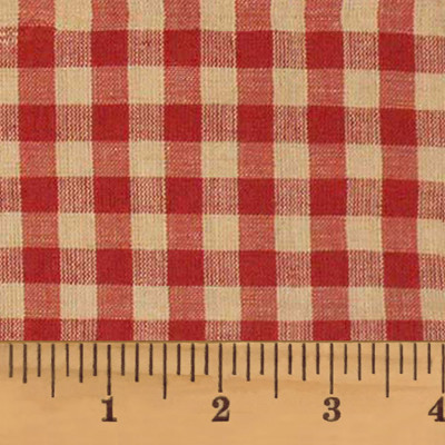 Autumn Red Mini Buffalo Homespun Cotton Fabric - Jubilee Fabric