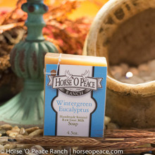 Handmade Goat Milk Soap 100% Raw | Wintergreen Eucalyptus Goat Milk Soap | Horse O Peace