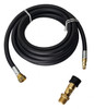AllAbout Low Pressure Hose, 12-feet with quick disconnect and 3/8" flare fittings.