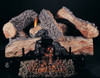 18" Evening Embers by Rasmussen Gas Logs, Spilt side of logs showing