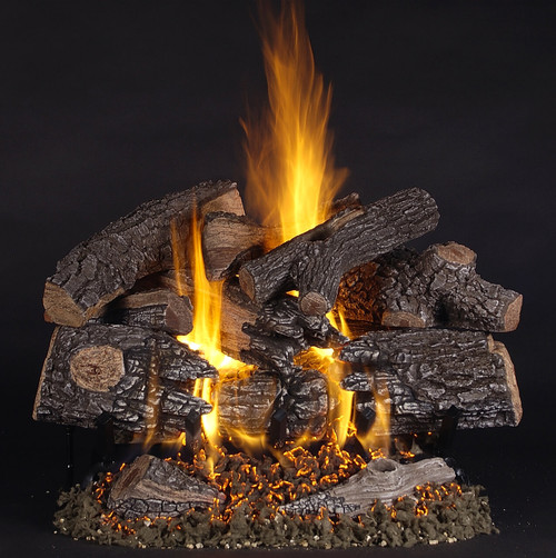 TimberFire by Rasmussen Gas Logs (shown in 24-inch set size on LC burner)