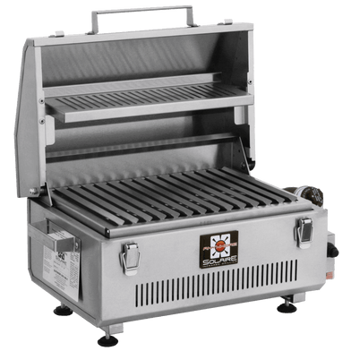 Solaire Anywhere Portable Infrared Grill with Warming Rack, Hood Up