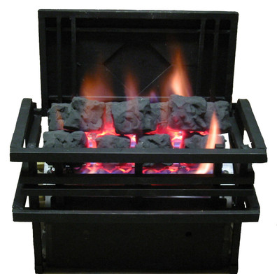 CoalFire Vent-Free Fireplace Set with Classic Basket