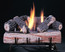 C1 Chillbuster Split side of front log showing, 24" size, by Rasmussen Gas Logs