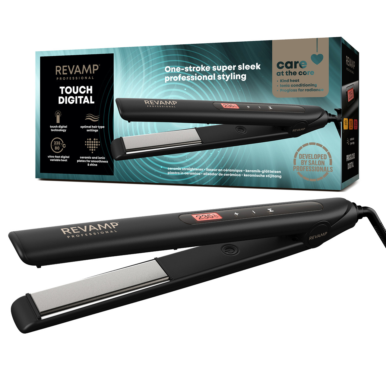 REVAMP Touch Digital Ceramic Hair Straightener