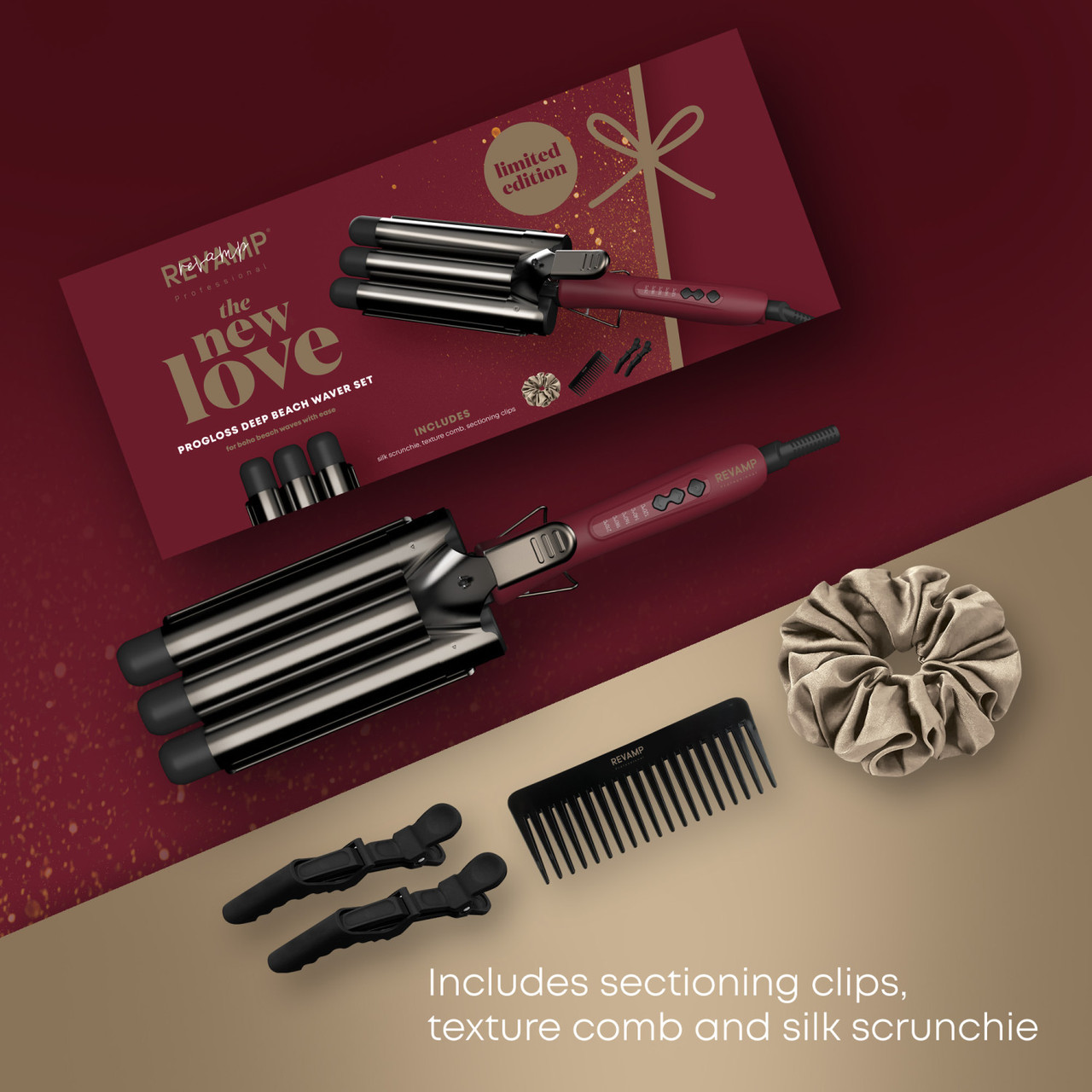 Revamp | Progloss Deep Beach Waver Gift Set - The New Love