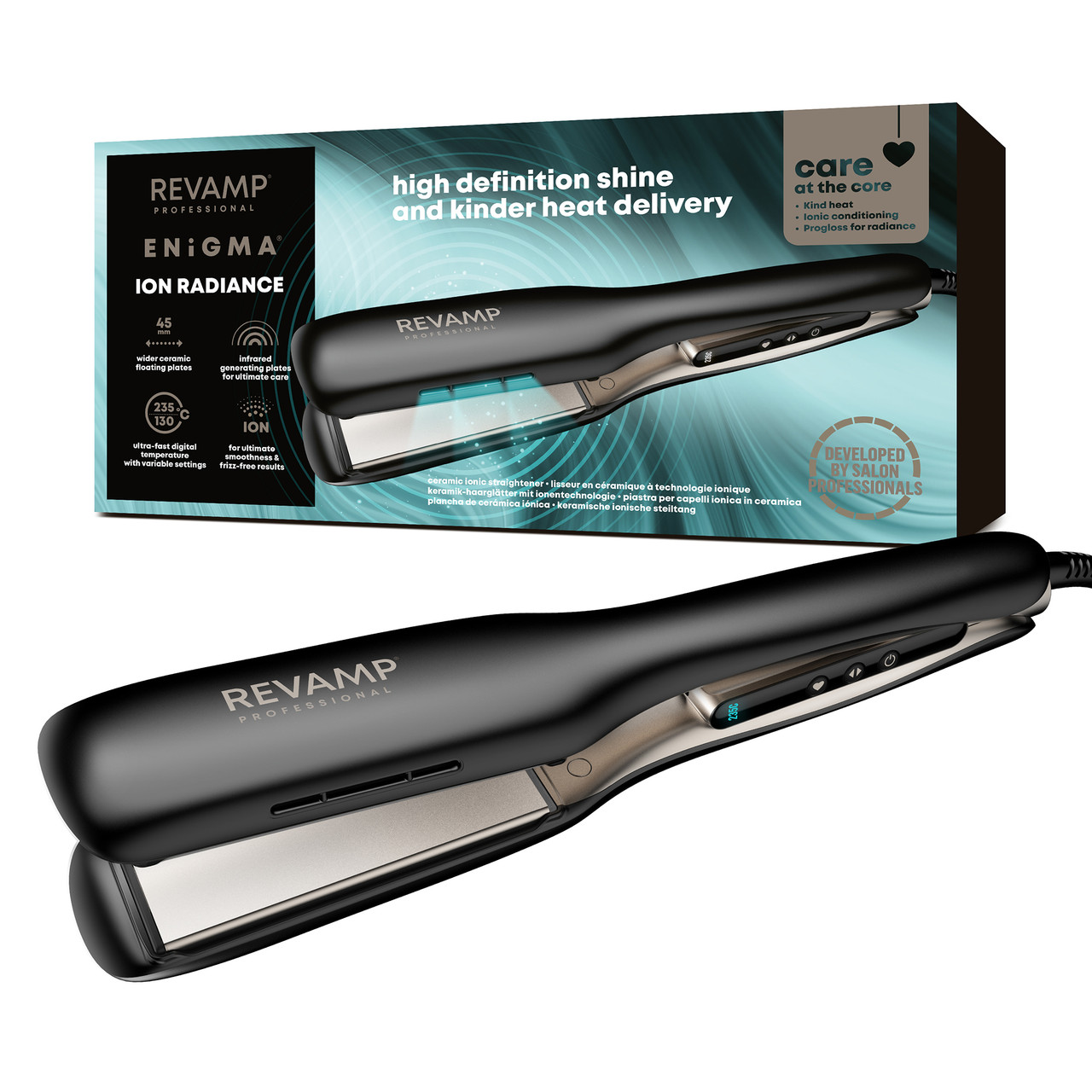 Revamp | Enigma Wide Ionic Radiance Ceramic Hair Straightener