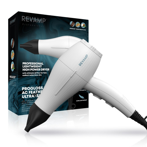 Progloss 3850 AC Featherlite Ultra X Shine Hair Dryer - Main Product Image with Packaging - Revamp Professional