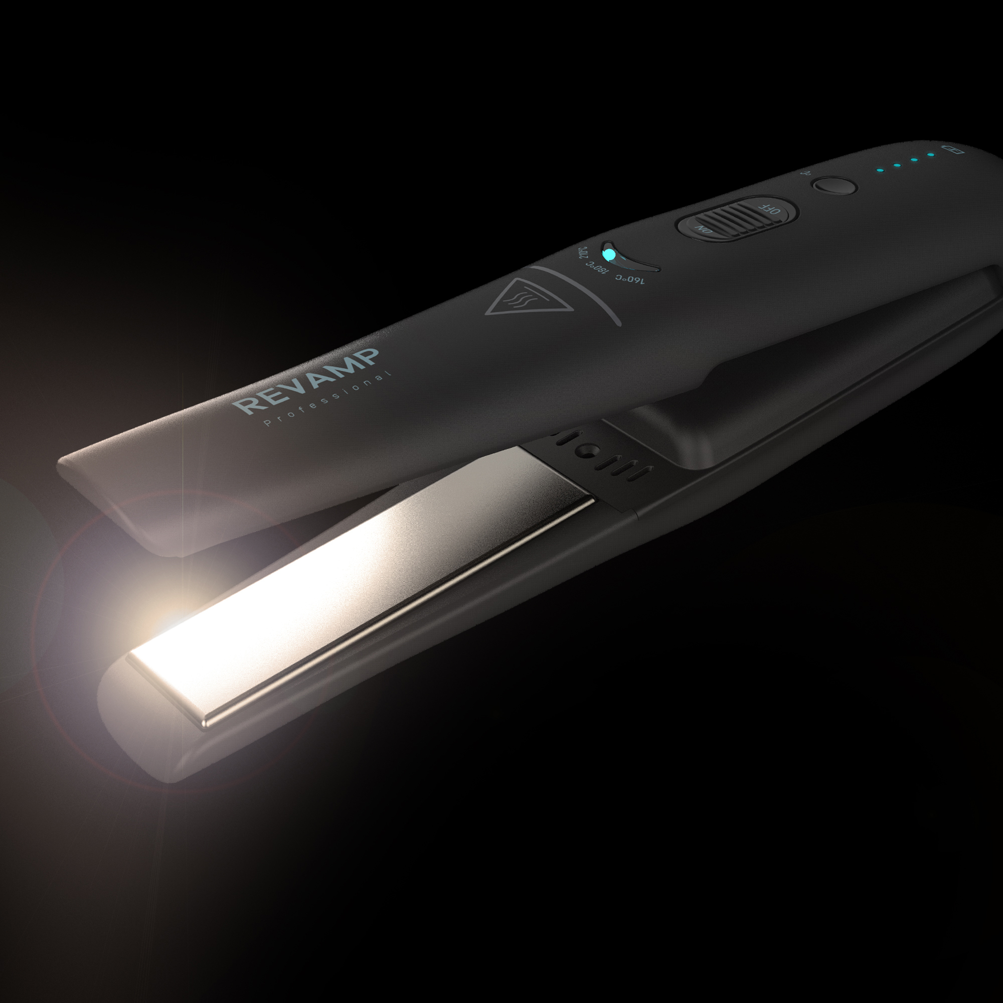 Cordless and rechargeable compact hair straightener