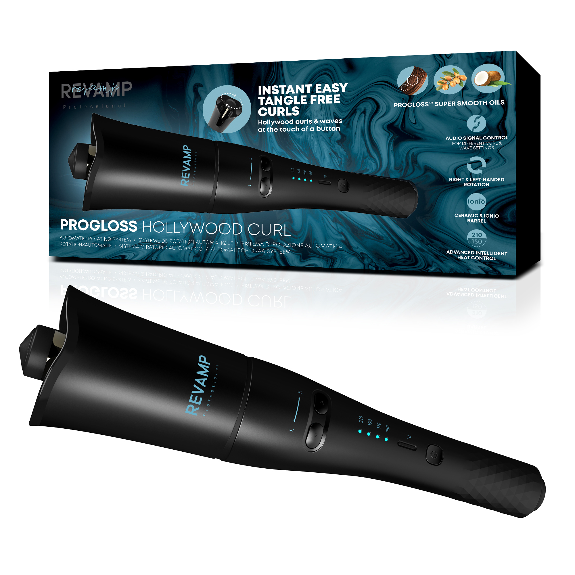 Progloss Hollywood Curl Automatic Rotating Hair Curler