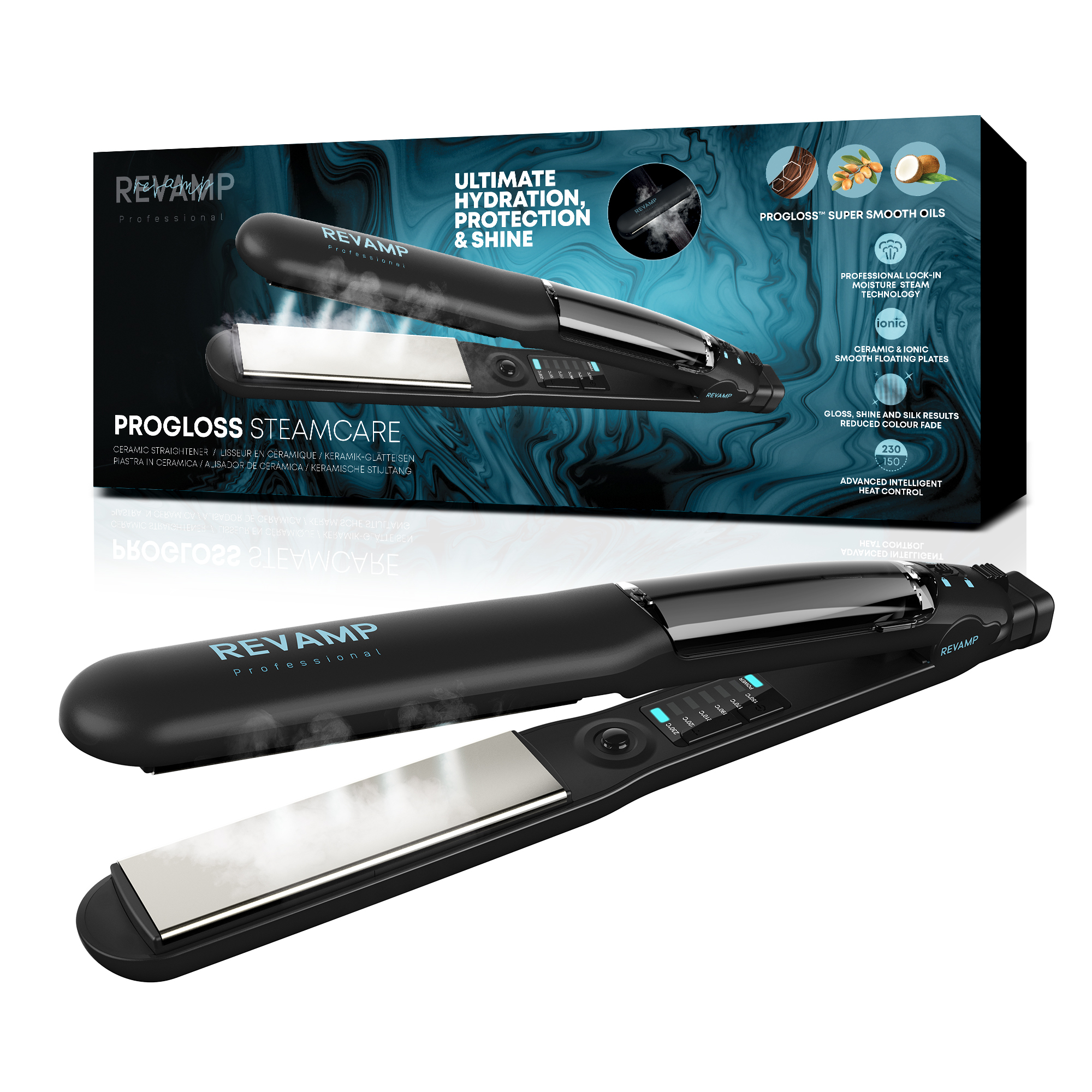 Progloss Steamcare Ceramic Hair Straightener