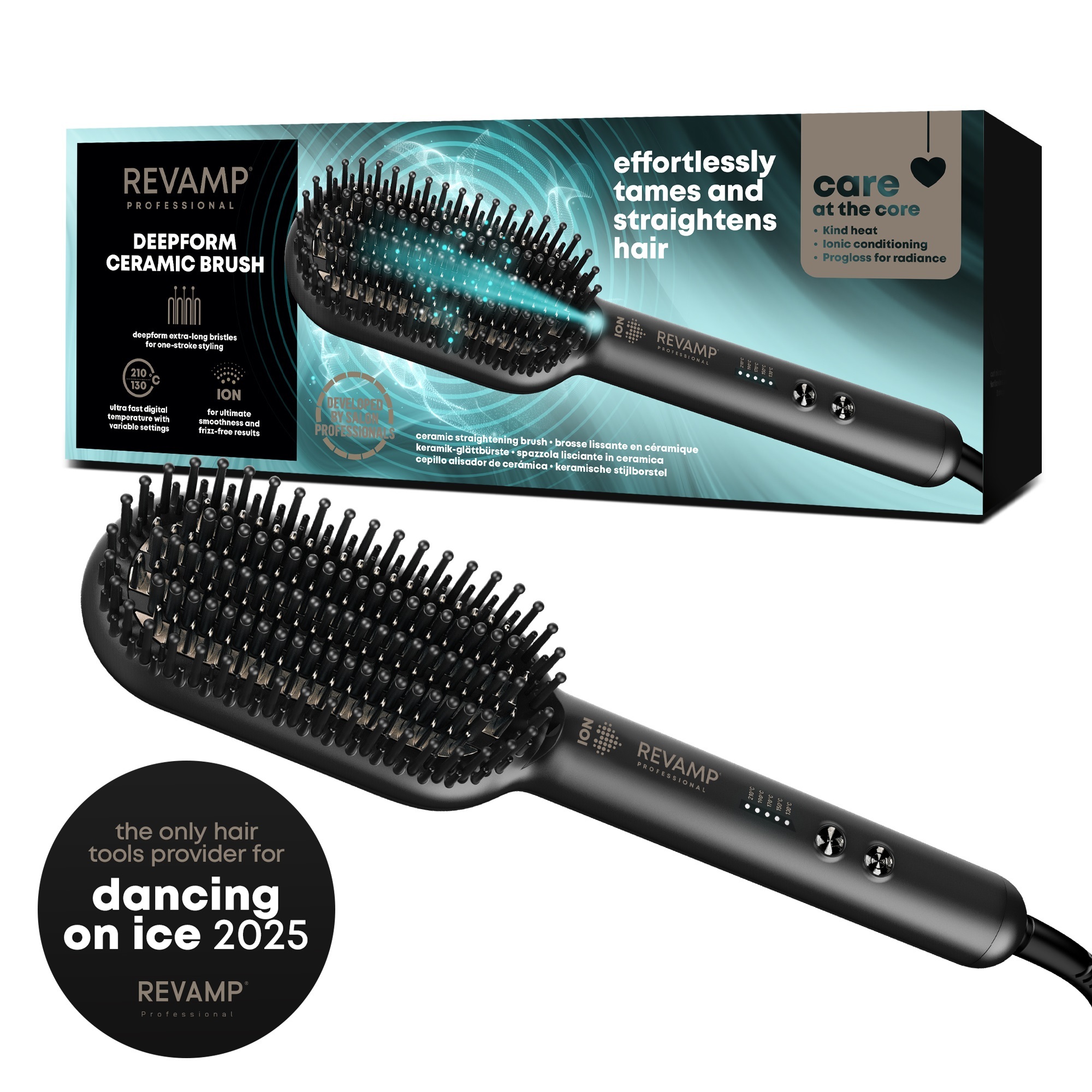 REVAMP Deepform Ceramic Straightening Hot Brush