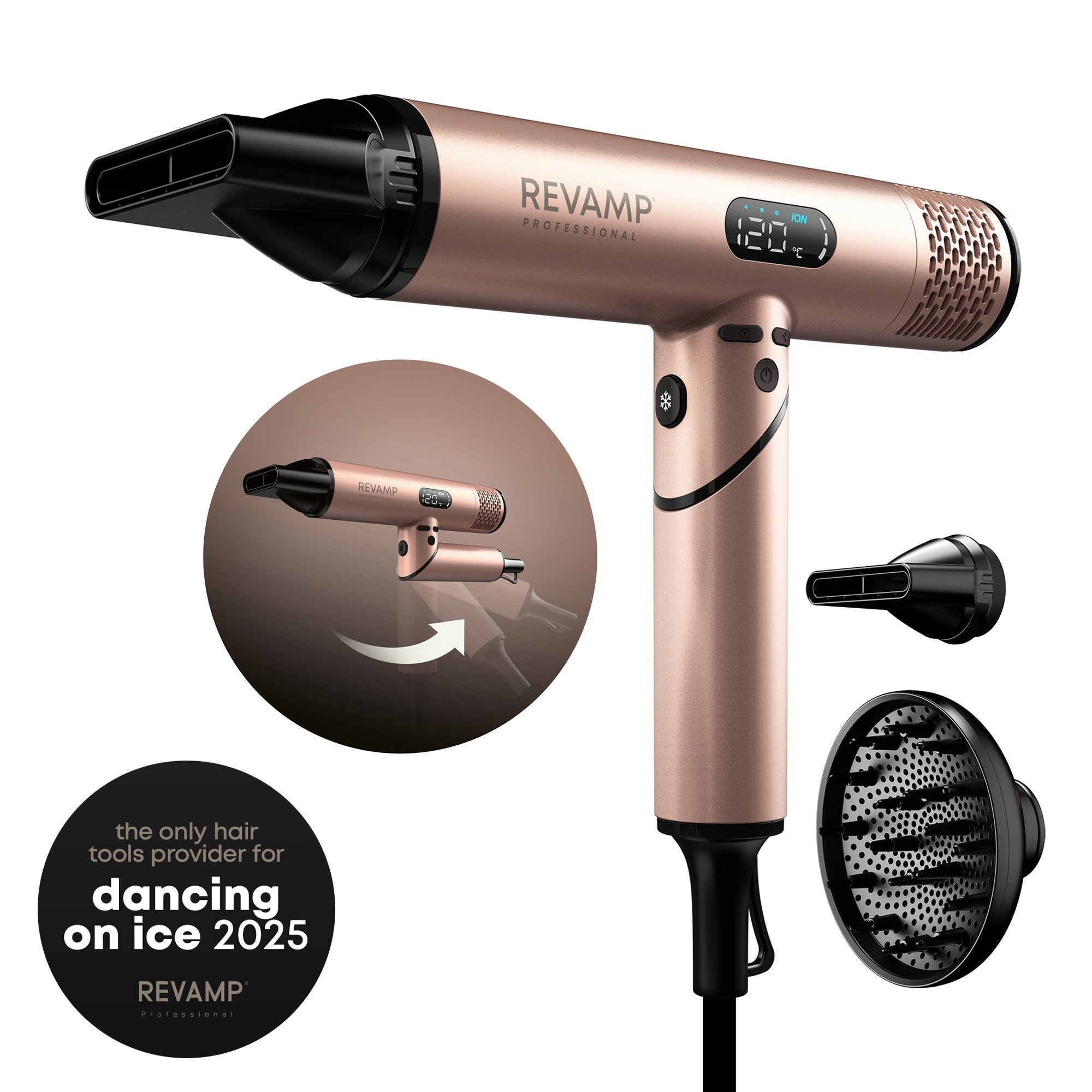 REVAMP Dynamic Radiance X Shine Digital Intelligent Ionic Hair Dryer 