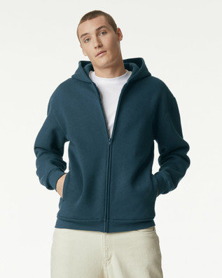 ReFlex Fleece Unisex Zip Hooded Sweatshirt (Sea Blue)