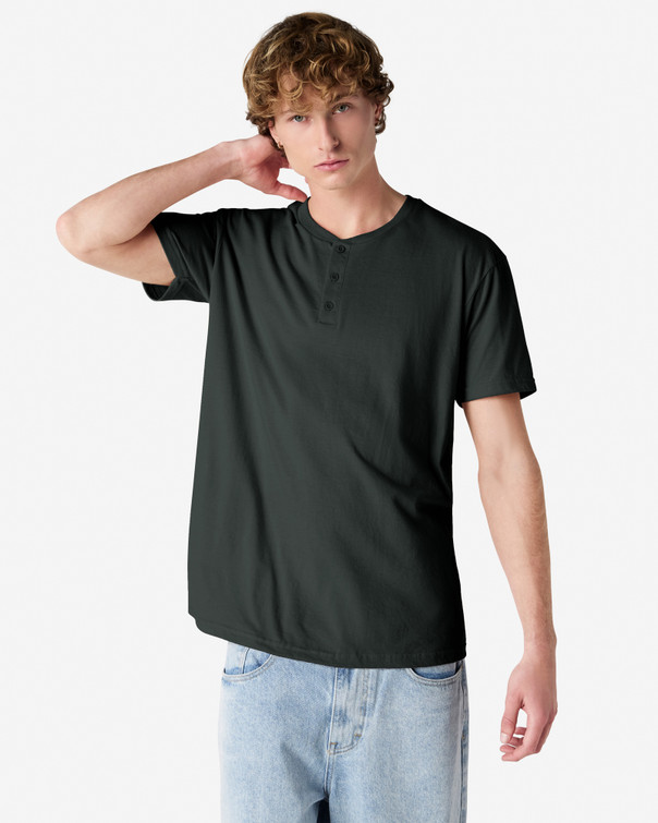 American Apparel® 2004CVC | Relaxed-Fit Henley T-Shirt | AU