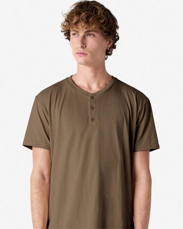 American Apparel® 2004CVC | Relaxed-Fit Henley T-Shirt | AU