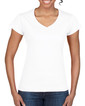 Ladies V-Neck T-Shirt 64V00L (White)