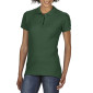 Ladies Double Pique Polo 64800L (Forest Green)